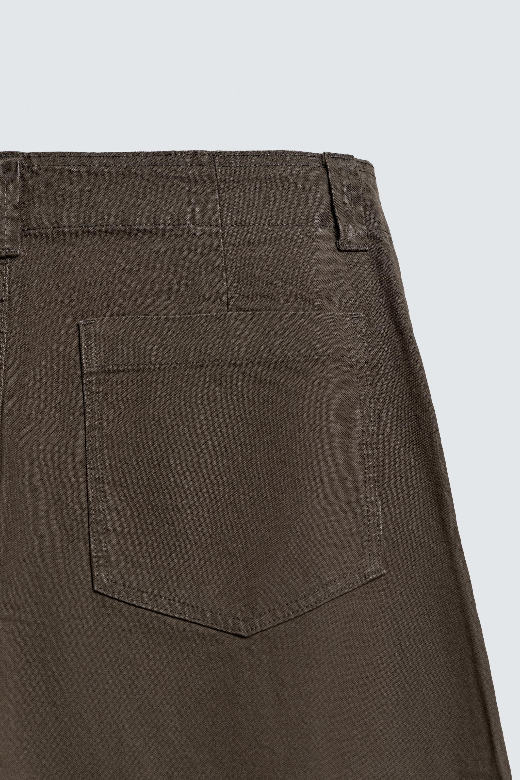 WASHED STRAIGHT FIT PANTS